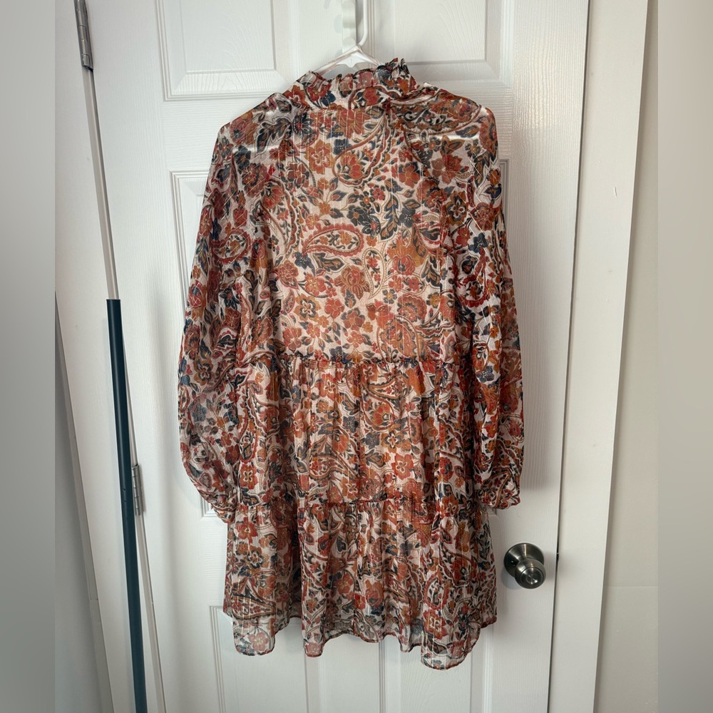 1. State Long Sleeve Floral Dress, size Large. Worn once. - Picture 2 of 2